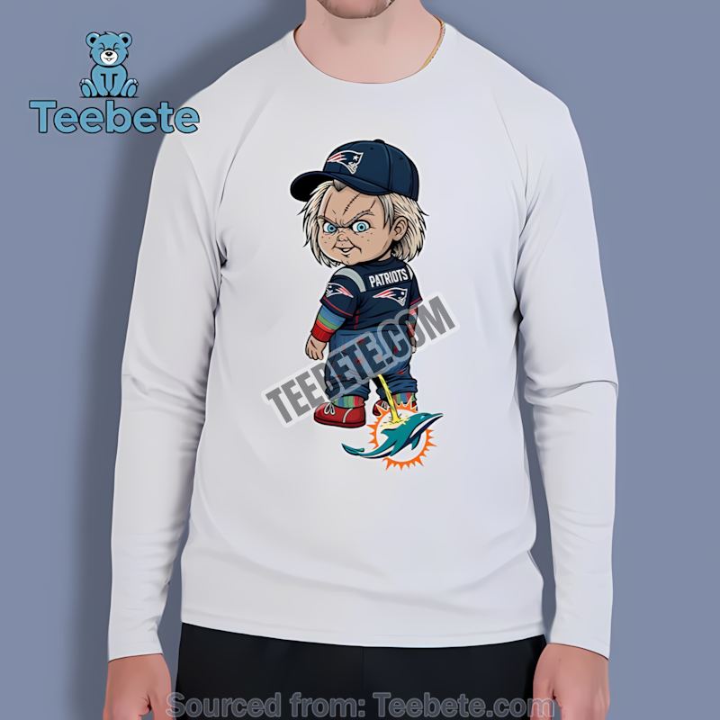 New England Patriots Chucky Miami Dolphins Rivalry Long Sleeve New England Patriots Chucky Miami Dolphins Rivalry Long Sleeve