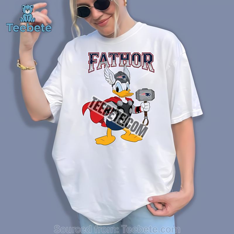 New England Patriots Donald Duck Fathor Dad Shirt