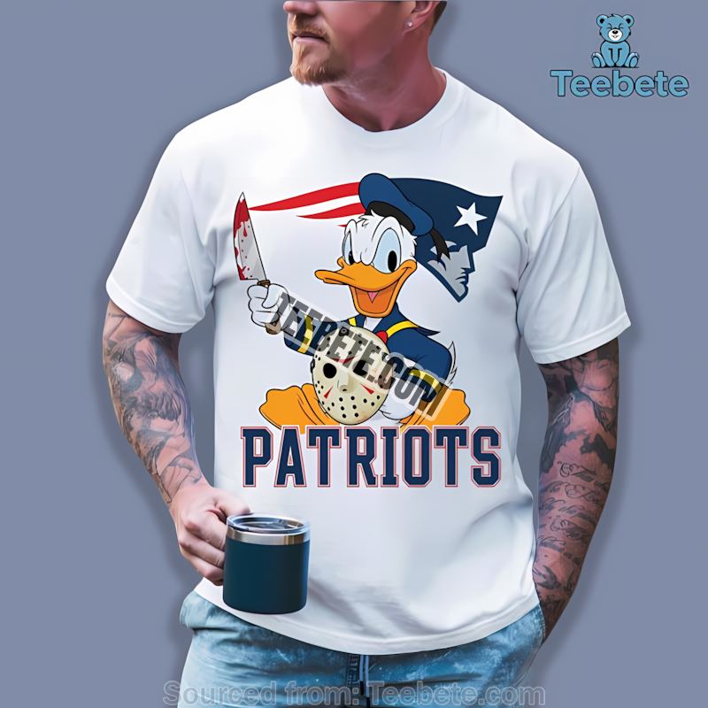 New England Patriots Donald Duck Jason Mask Halloween Shirt