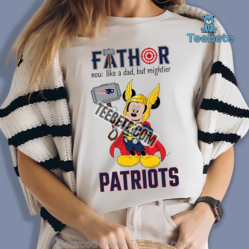 New England Patriots Mickey Mouse Fathor Dad Shirt