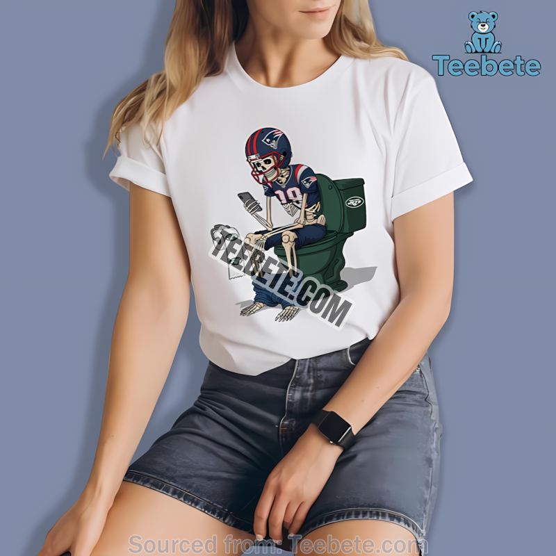 New England Patriots Skeleton Toilet Jets Rivalry Shirt