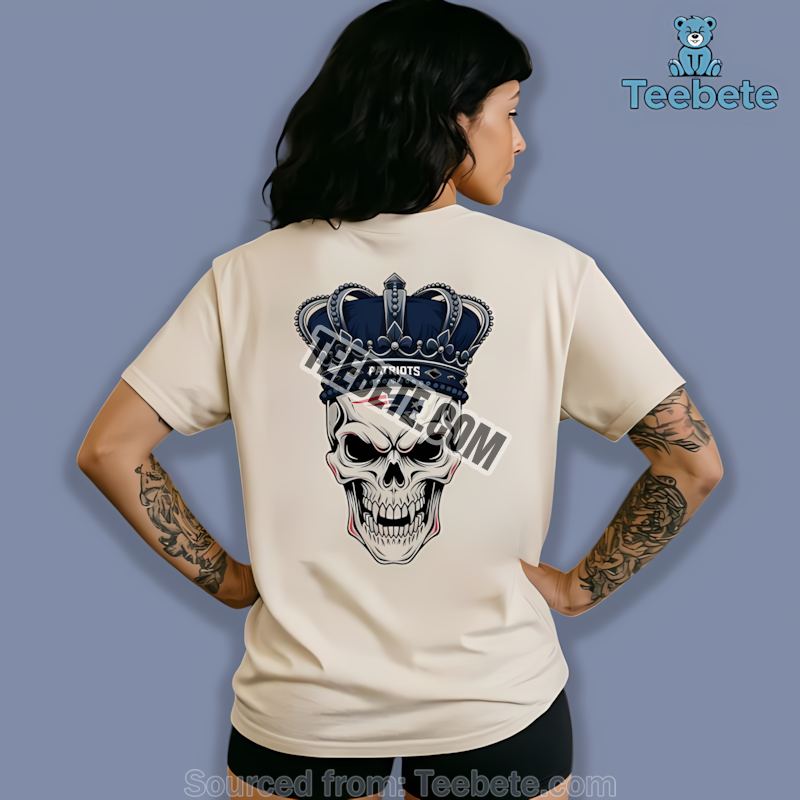 New England Patriots Skull Crown Dark Grunge Shirt