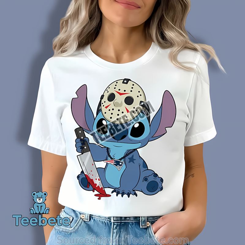 New England Patriots Stitch Jason Halloween Horror Shirt