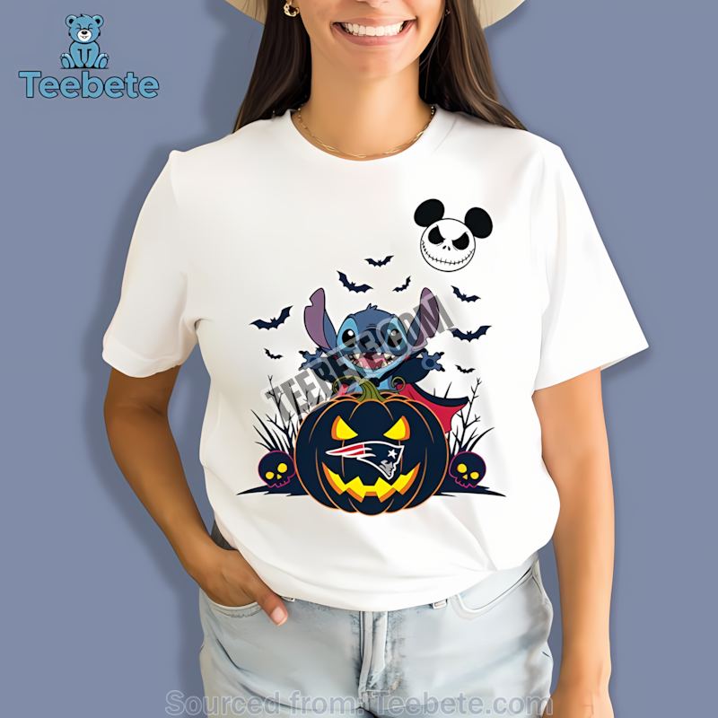 New England Patriots Stitch Witch Halloween Shirt