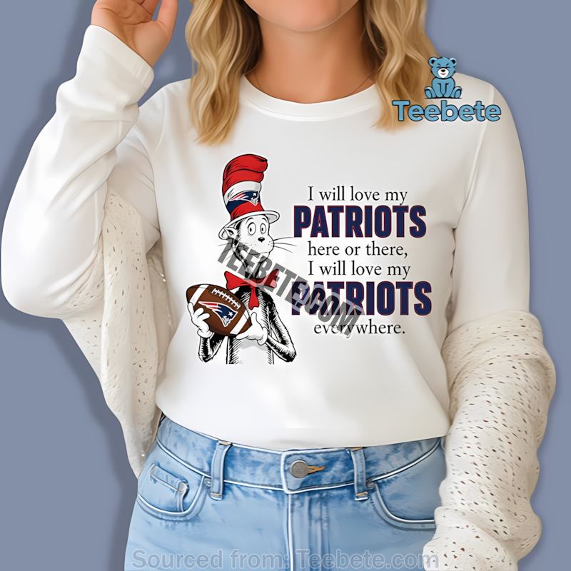 New England Patriots The Cat In The Hat Love Everywhere Long Sleeve New England Patriots The Cat In The Hat Love Everywhere Long Sleeve