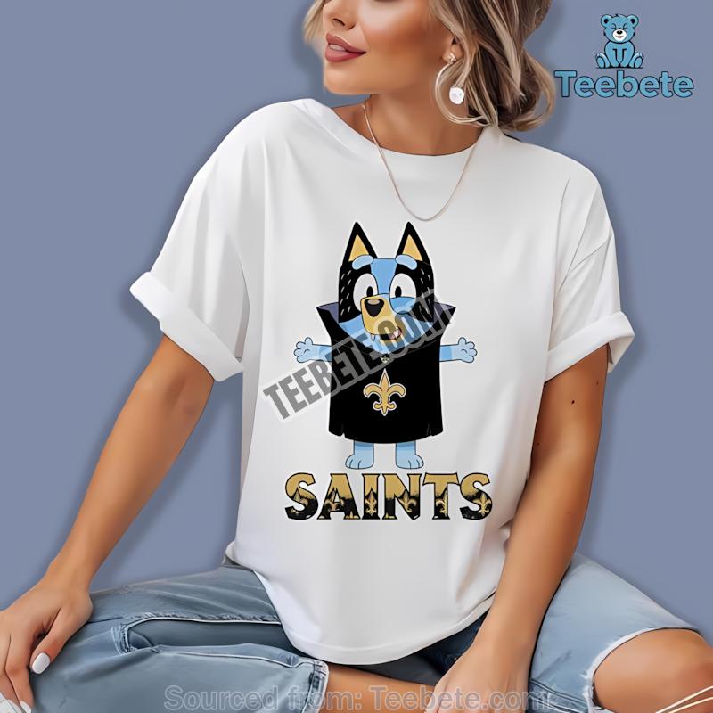 New Orleans Saints Bluey Vampire Halloween Shirt