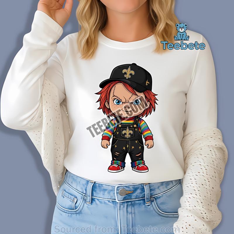 New Orleans Saints Chucky Killer Halloween Horror Long Sleeve New Orleans Saints Chucky Killer Halloween Horror Long Sleeve