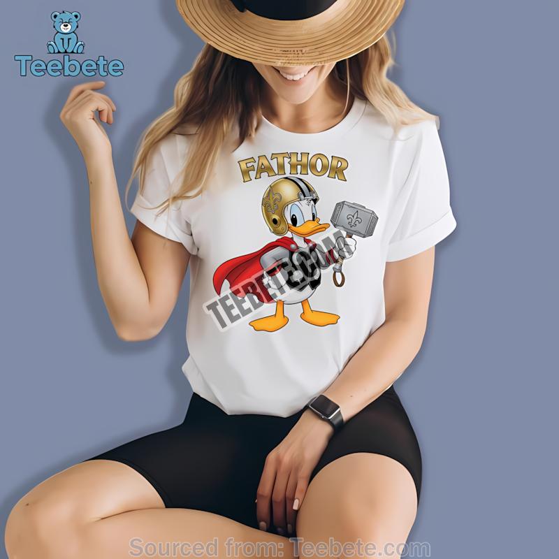New Orleans Saints Donald Duck Fathor Dad Shirt