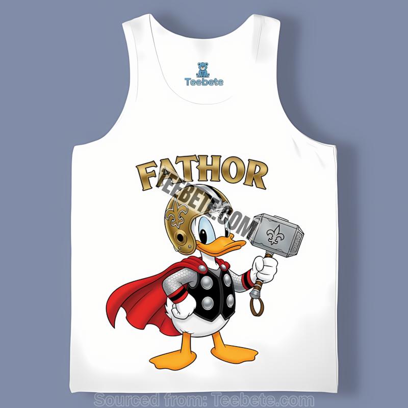 New Orleans Saints Donald Duck Fathor Dad Tanktop New Orleans Saints Donald Duck Fathor Dad Tanktop
