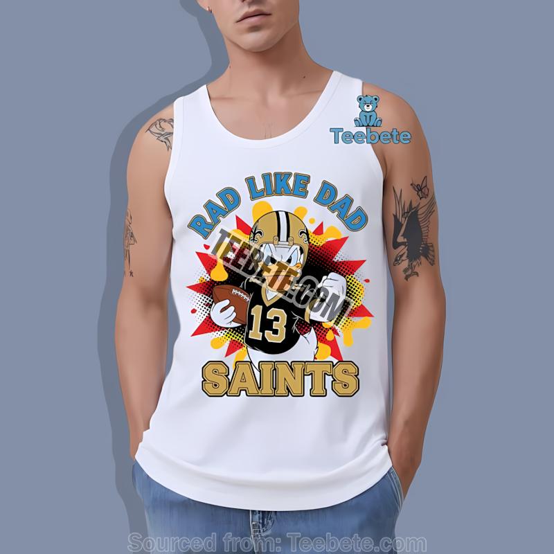 New Orleans Saints Donald Duck Rad Like Dad Tanktop New Orleans Saints Donald Duck Rad Like Dad Tanktop