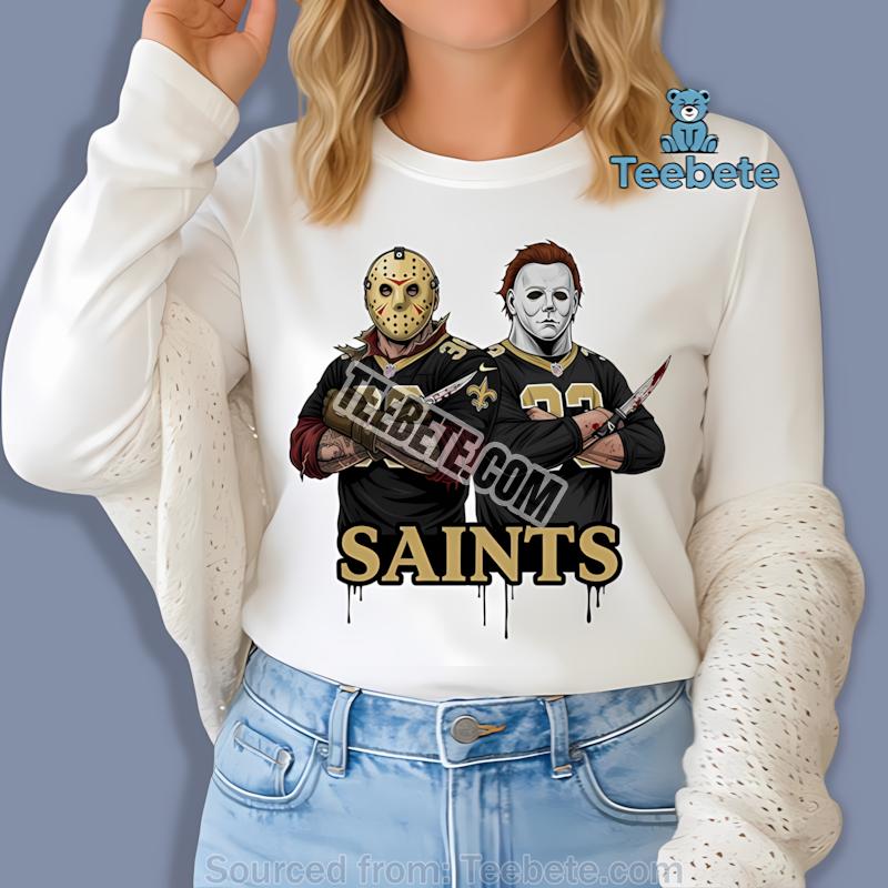 New Orleans Saints Jason Voorhees Michael Myers Horror Long Sleeve New Orleans Saints Jason Voorhees Michael Myers Horror Long Sleeve