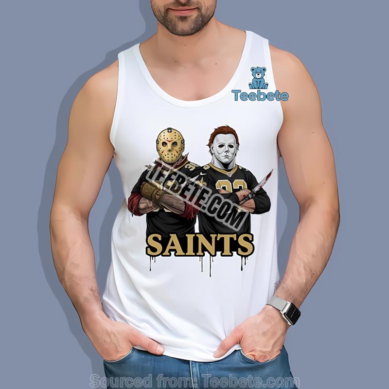 New Orleans Saints Jason Voorhees Michael Myers Horror Tanktop New Orleans Saints Jason Voorhees Michael Myers Horror Tanktop