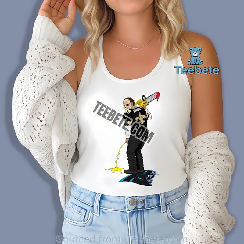 New Orleans Saints Leatherface Carolina Panthers Rivalry Tanktop New Orleans Saints Leatherface Carolina Panthers Rivalry Tanktop