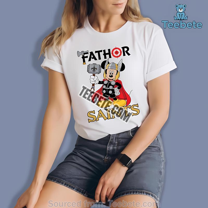 New Orleans Saints Mickey Mouse Fathor Dad Shirt