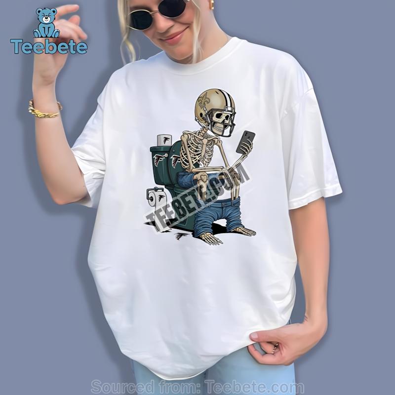 New Orleans Saints Skeleton Toilet Atlanta Falcons Rivalry Shirt