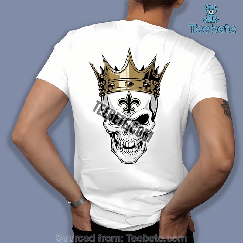 New Orleans Saints Skull Crown Dark Grunge Shirt
