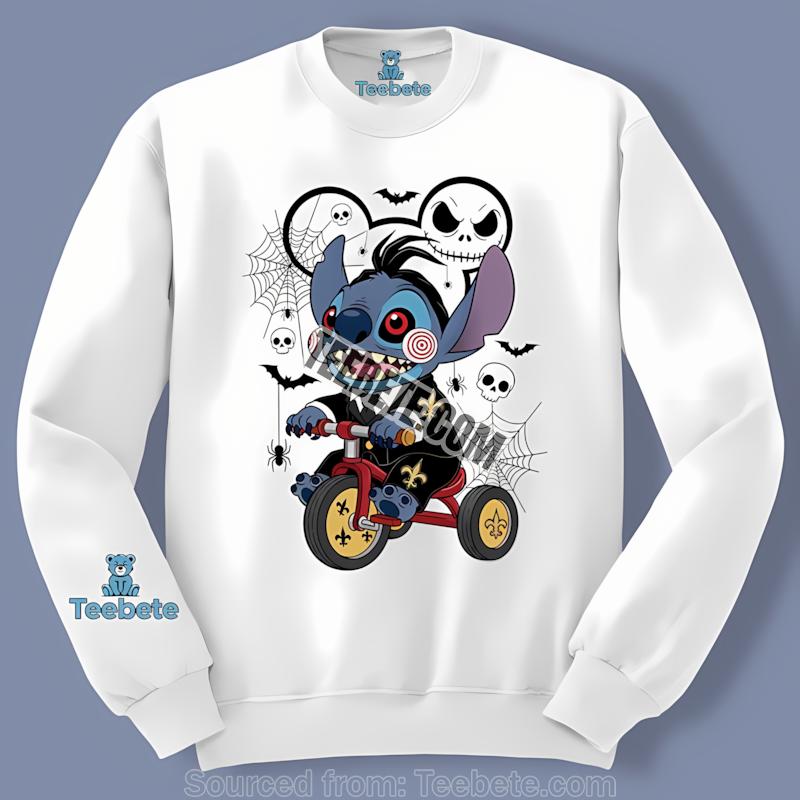 New Orleans Saints Stitch Saw Halloween Long Sleeve New Orleans Saints Stitch Saw Halloween Long Sleeve