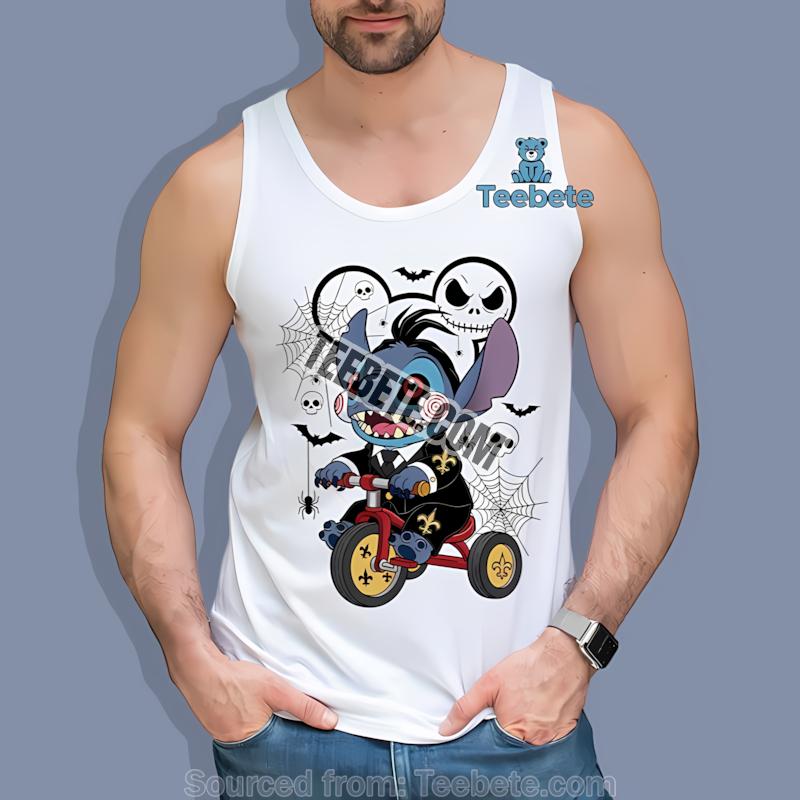 New Orleans Saints Stitch Saw Halloween Tanktop New Orleans Saints Stitch Saw Halloween Tanktop