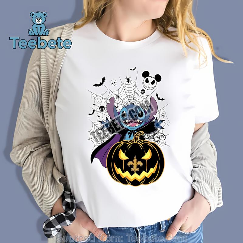 New Orleans Saints Stitch Witch Halloween Shirt