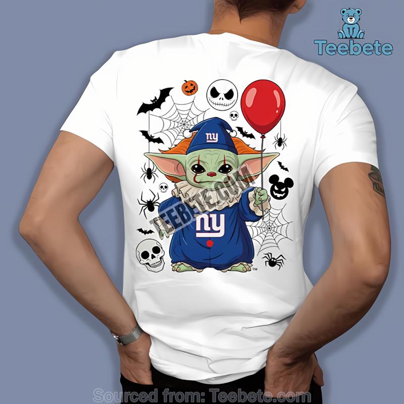 New York Giants Baby Yoda Pennywise Halloween Shirt