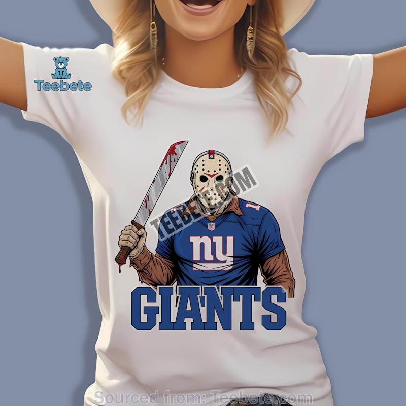 New York Giants Jason Voorhees Machete Football Horror Shirt
