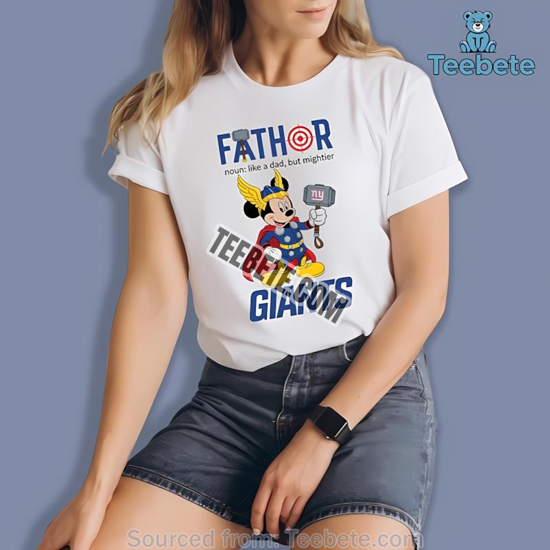 New York Giants Mickey Mouse Fathor Shirt