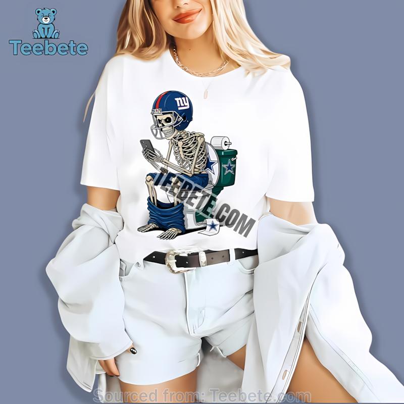 New York Giants Skeleton Toilet Dallas Cowboys Rivalry Shirt