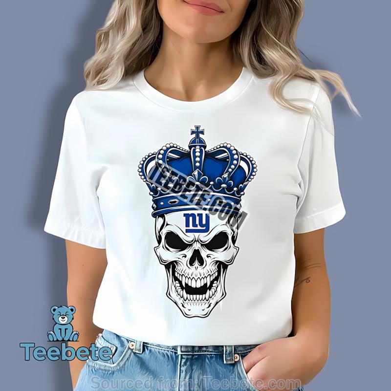 New York Giants Skull Crown Dark Grunge Shirt