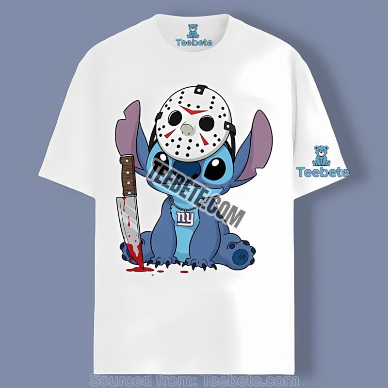 New York Giants Stitch Jason Mask Halloween Shirt