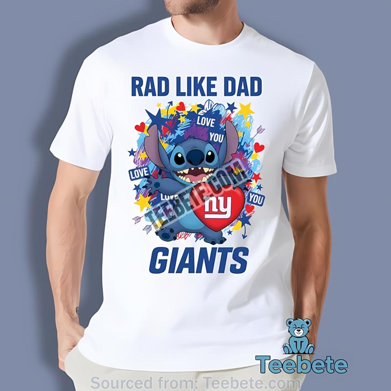 New York Giants Stitch Rad Like Dad Shirt