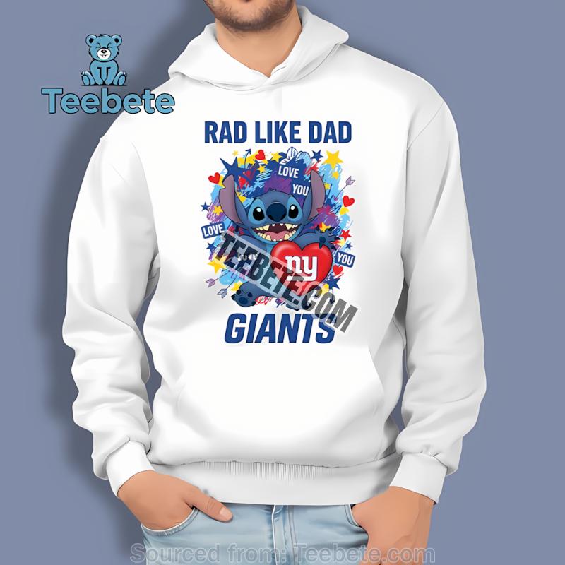 New York Giants Stitch Rad Like Dad Hoodie New York Giants Stitch Rad Like Dad Hoodie