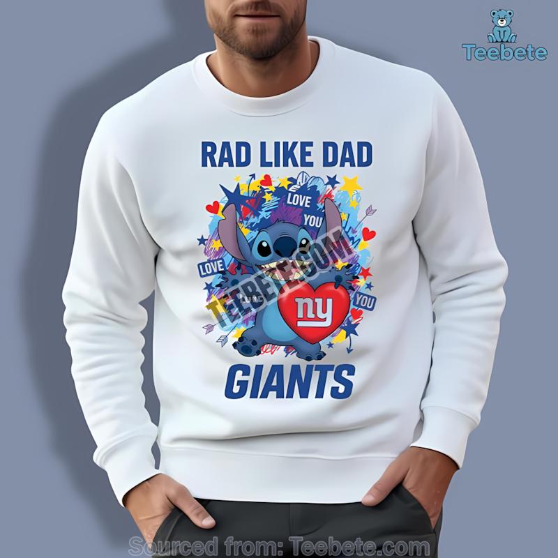 New York Giants Stitch Rad Like Dad Long Sleeve New York Giants Stitch Rad Like Dad Long Sleeve