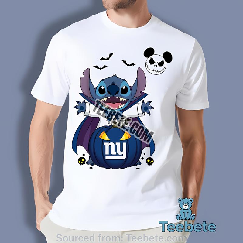 New York Giants Stitch Witch Halloween Shirt