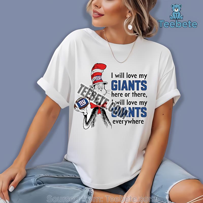 New York Giants The Cat In The Hat Love Everywhere Shirt