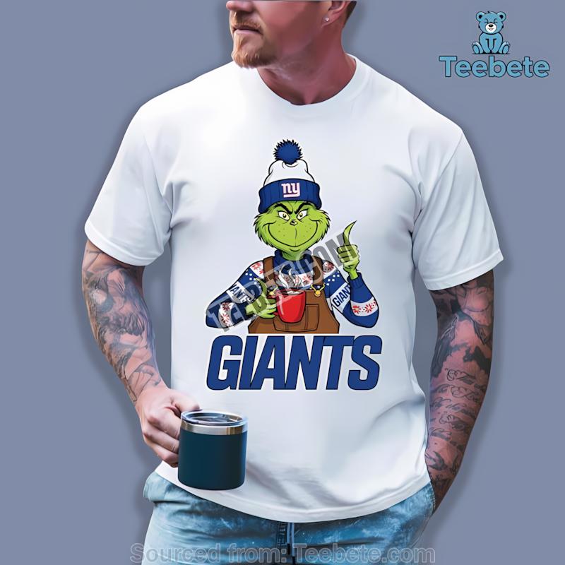 New York Giants The Grinch Winter Hot Cocoa Holiday Shirt