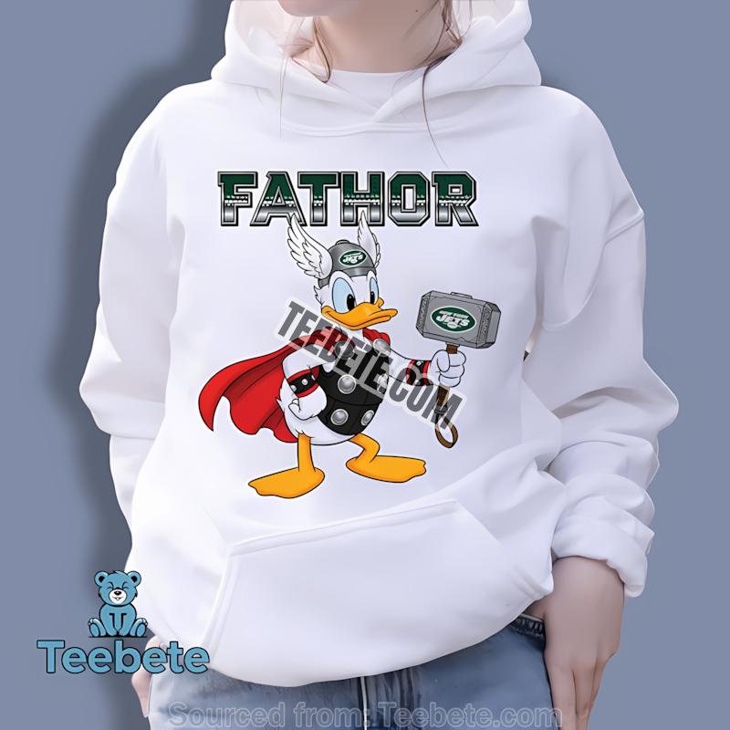 New York Jets Donald Duck Fathor Hoodie New York Jets Donald Duck Fathor Hoodie