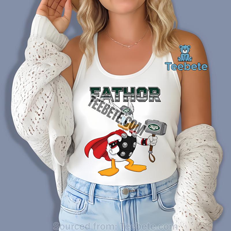 New York Jets Donald Duck Fathor Tanktop New York Jets Donald Duck Fathor Tanktop