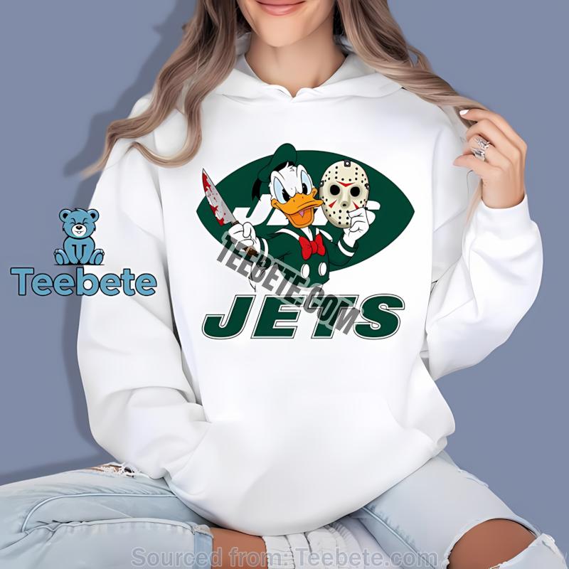New York Jets Donald Duck Jason Mask Halloween Hoodie New York Jets Donald Duck Jason Mask Halloween Hoodie