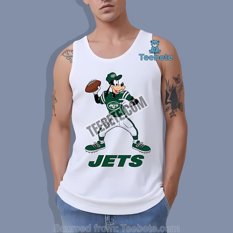 New York Jets Goofy Football Quarterback Tanktop New York Jets Goofy Football Quarterback Tanktop