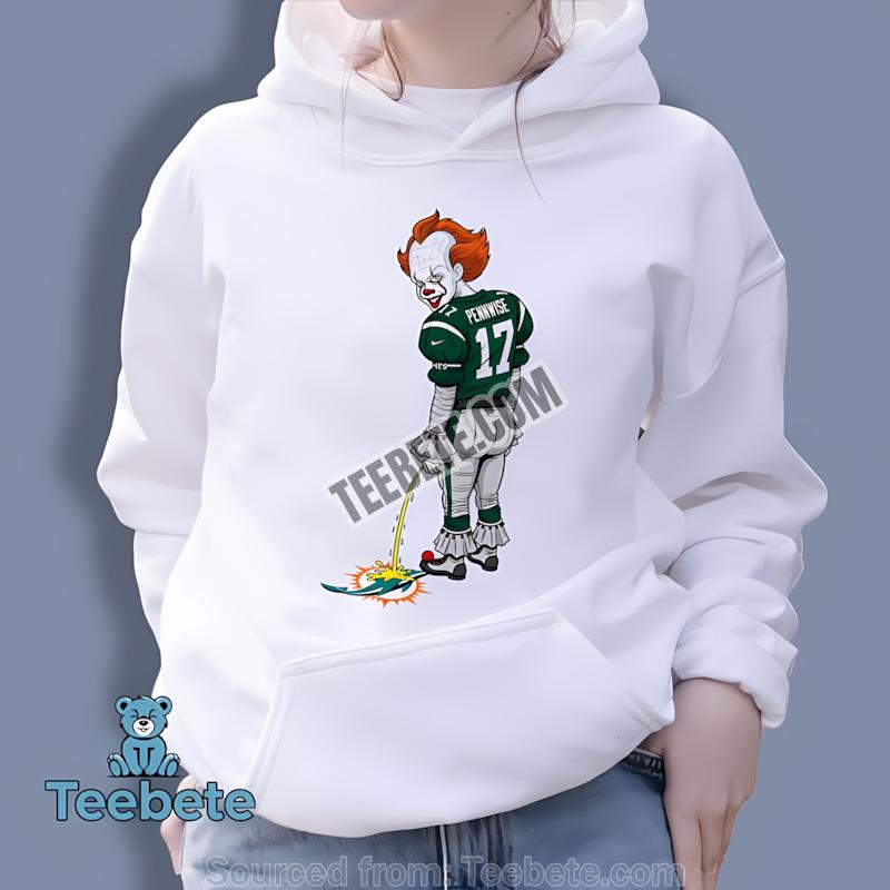 New York Jets Halloween Pennywise Miami Dolphins Rivalry Hoodie New York Jets Halloween Pennywise Miami Dolphins Rivalry Hoodie