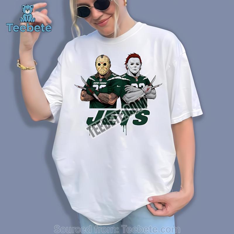 New York Jets Jason Voorhees Machete Football Horror Shirt
