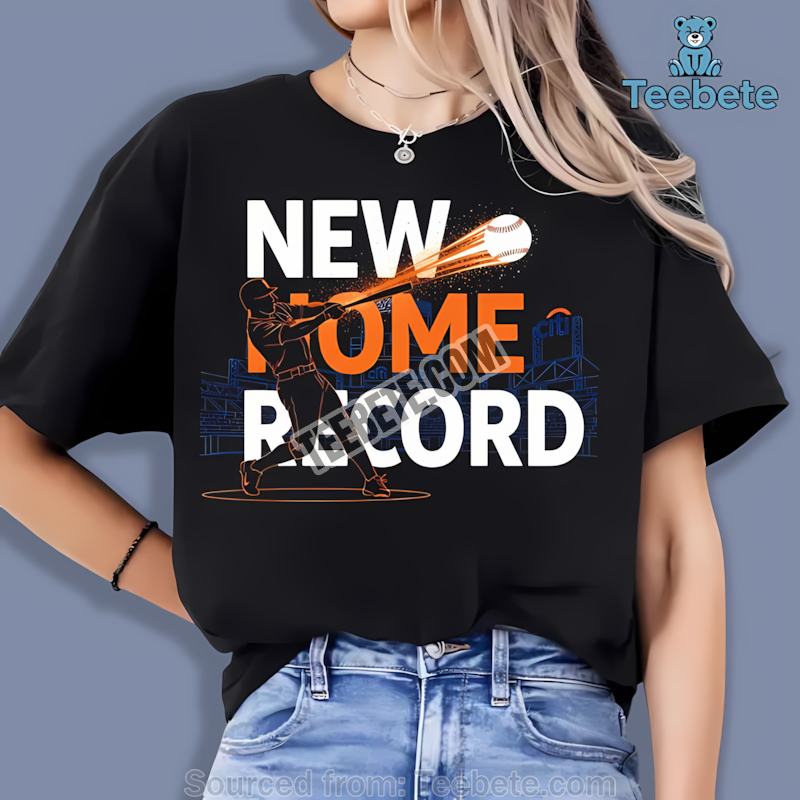 Pete Alonso New Home Run Record Silhouette Mets Celebration Shirt