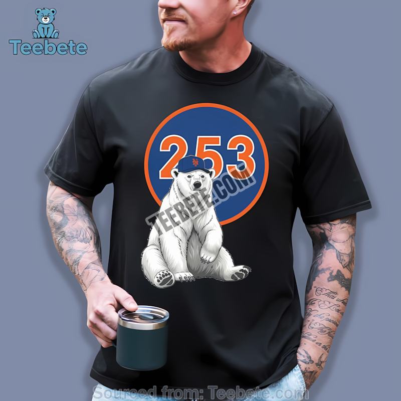 Pete Alonso Polar Bear 253 Home Run Mets Shirt