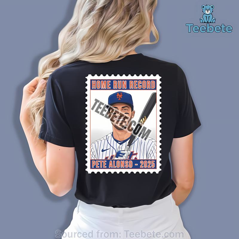 Pete Alonso Stamp Edition Home Run Record Mets Celebration Shirt