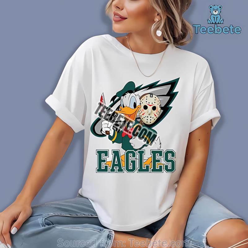 Philadelphia Eagles Donald Duck Jason Mask Halloween Shirt