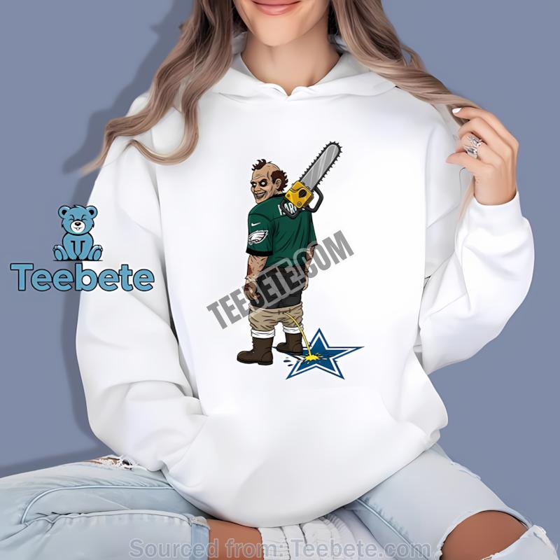 Philadelphia Eagles Leatherface Dallas Cowboys Rivalry Hoodie Philadelphia Eagles Leatherface Dallas Cowboys Rivalry Hoodie