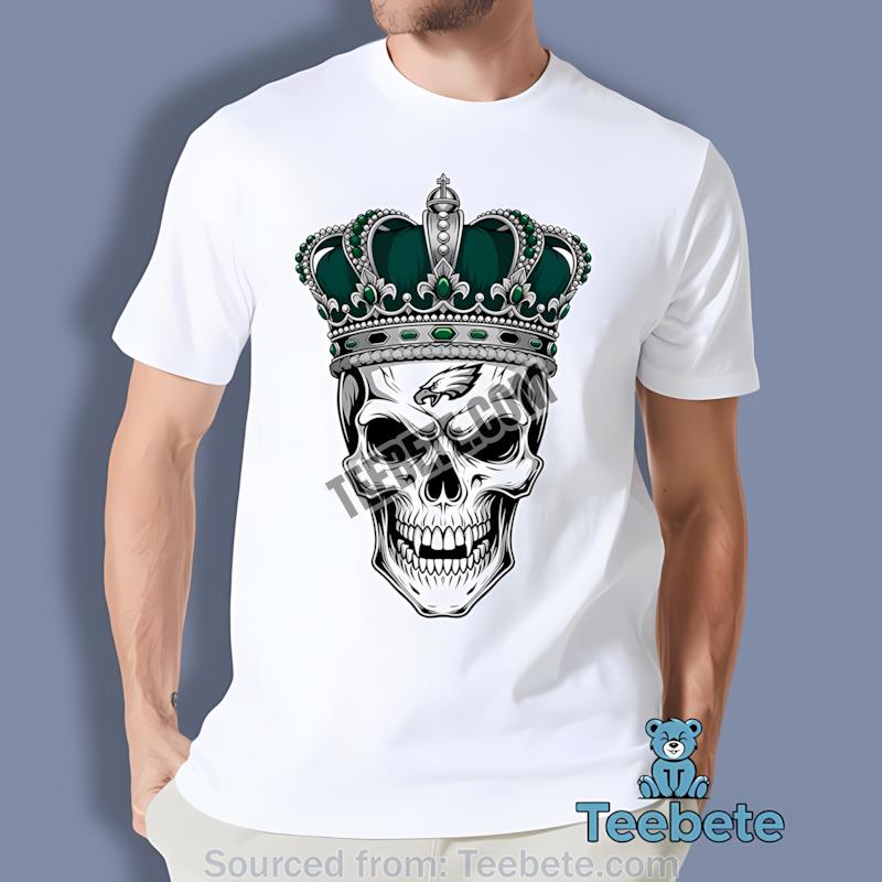 Philadelphia Eagles Skull Crown Dark Grunge Shirt