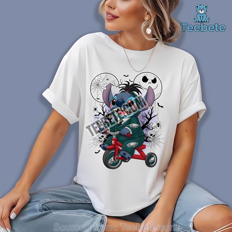 Philadelphia Eagles Stitch Saw Halloween Shirt