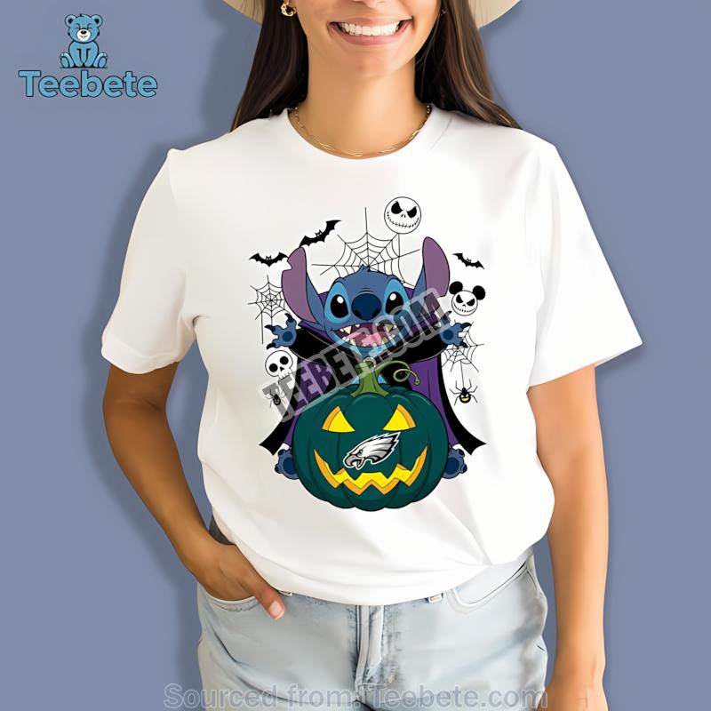 Philadelphia Eagles Stitch Witch Halloween Shirt