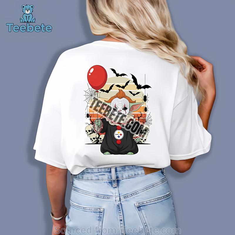 Pittsburgh Steelers Baby Yoda Pennywise Halloween Shirt